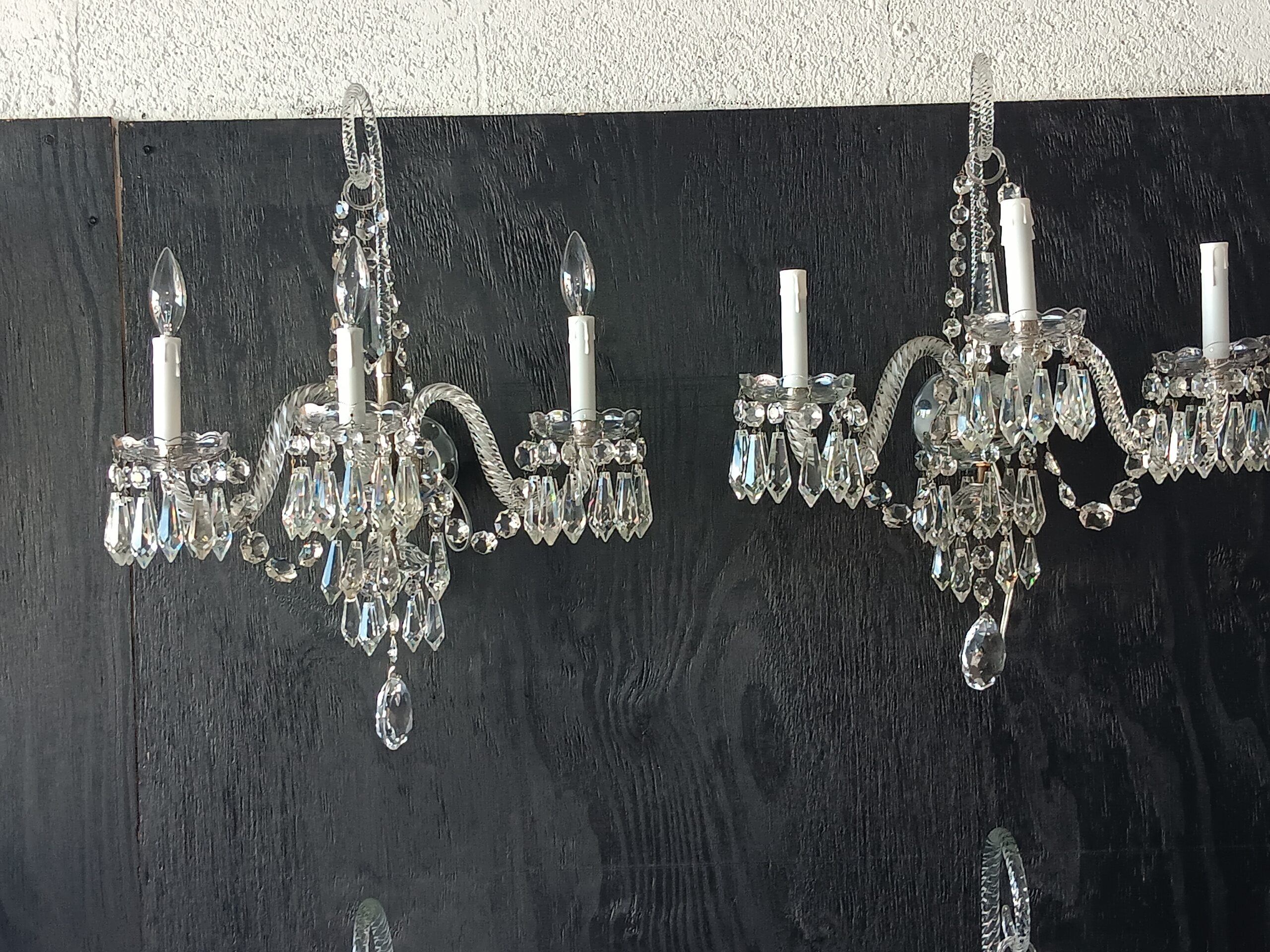 Vintage 10-inch Weiss and Biheller Flush mounts